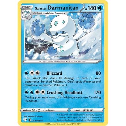 Galarian Darmanitan (44) 44/189 - SWSH03 Darkness Ablaze