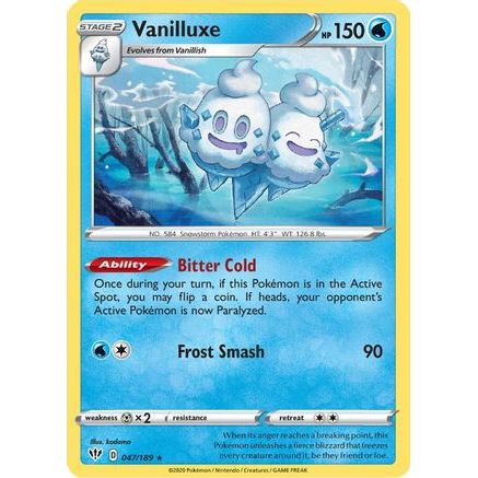 Vanilluxe 47/189 - SWSH03 Darkness Ablaze Reverse Holofoil