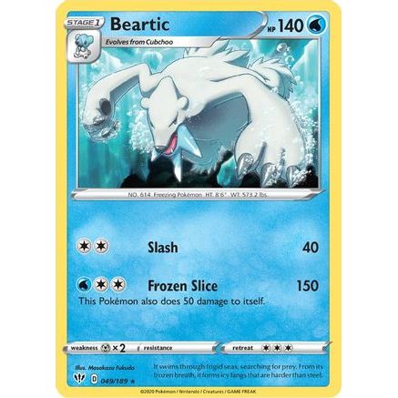 Beartic 49/189 - SWSH03 Darkness Ablaze Reverse Holofoil