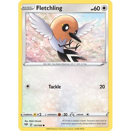 Fletchling 151/189 - SWSH03 Darkness Ablaze