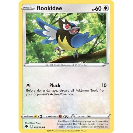 Rookidee 154/189 - SWSH03 Darkness Ablaze Reverse Holofoil