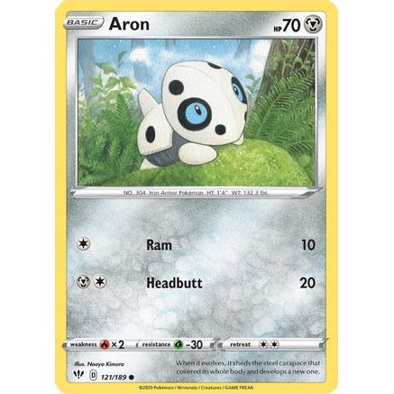Aron 121/189 - SWSH03 Darkness Ablaze Reverse Holofoil