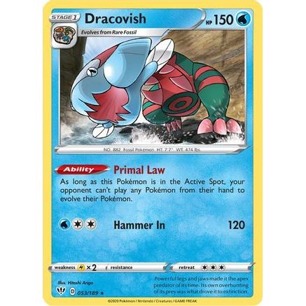 Dracovish 53/189 - SWSH03 Darkness Ablaze Holofoil