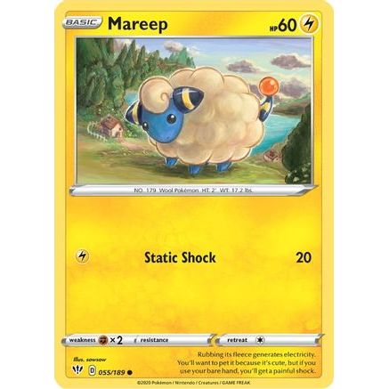 Mareep 55/189 - SWSH03 Darkness Ablaze Reverse Holofoil