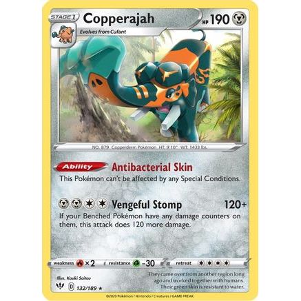 Copperajah 132/189 - SWSH03 Darkness Ablaze Reverse Holofoil
