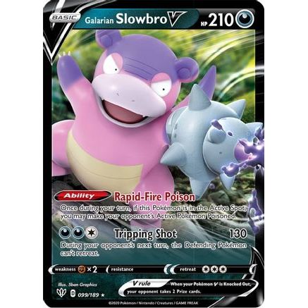 Galarian Slowbro V 99/189 - SWSH03 Darkness Ablaze Holofoil