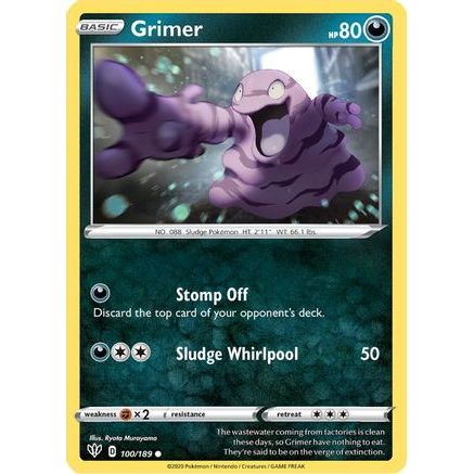 Grimer 100/189 - SWSH03 Darkness Ablaze