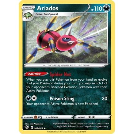 Ariados 103/189 - SWSH03 Darkness Ablaze Reverse Holofoil