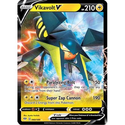 Vikavolt V 60/189 - SWSH03 Darkness Ablaze Holofoil