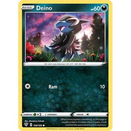 Deino 108/189 - SWSH03 Darkness Ablaze