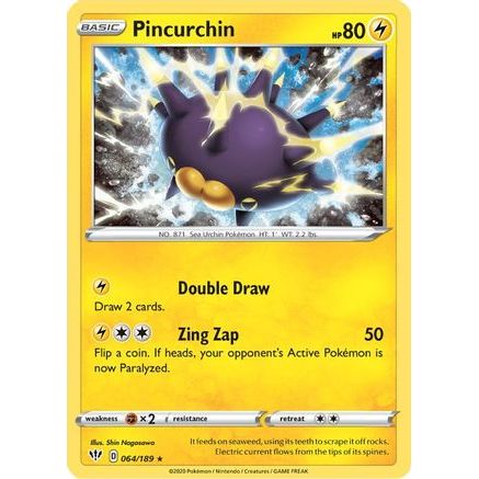 Pincurchin 64/189 - SWSH03 Darkness Ablaze Holofoil