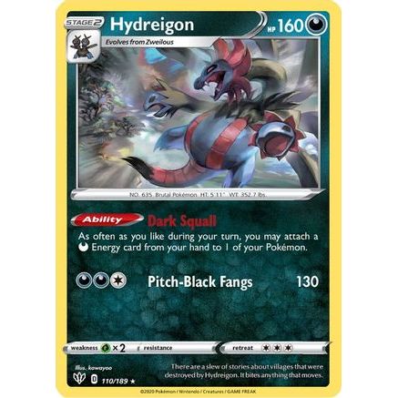 Hydreigon 110/189 - SWSH03 Darkness Ablaze