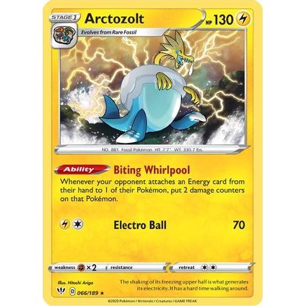 Arctozolt 66/189 - SWSH03 Darkness Ablaze Reverse Holofoil