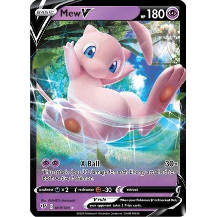 Mew V 69/189 - SWSH03 Darkness Ablaze Holofoil