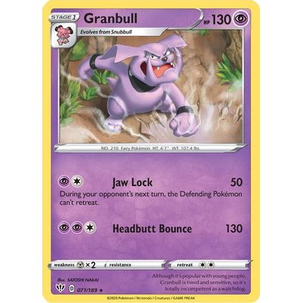 Granbull 71/189 - SWSH03 Darkness Ablaze