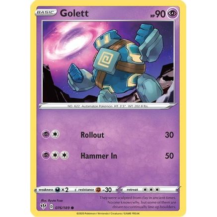 Golett 76/189 - SWSH03 Darkness Ablaze