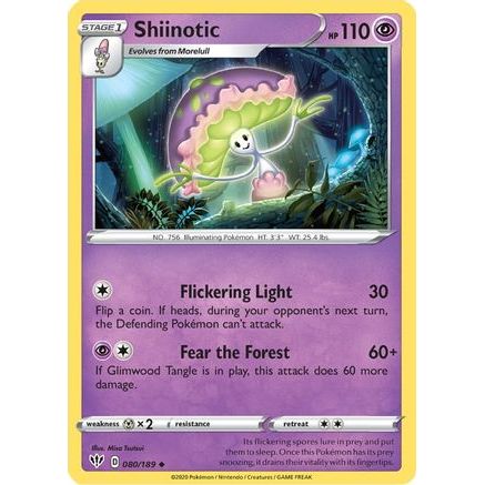 Shiinotic 80/189 - SWSH03 Darkness Ablaze