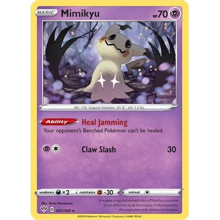 Mimikyu 81/189 - SWSH03 Darkness Ablaze Reverse Holofoil