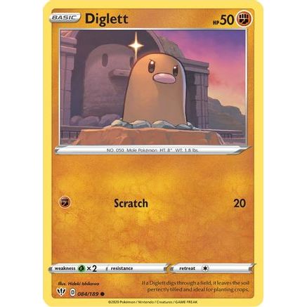 Diglett 84/189 - SWSH03 Darkness Ablaze Reverse Holofoil