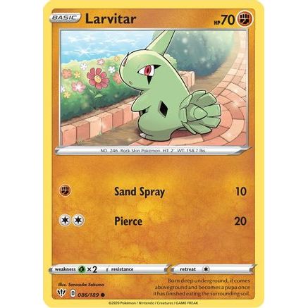 Larvitar 86/189 - SWSH03 Darkness Ablaze