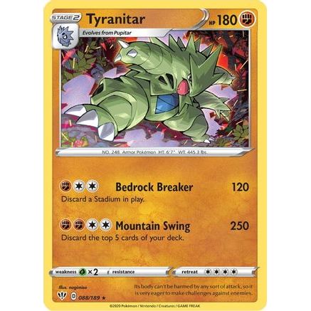 Tyranitar 88/189 - SWSH03 Darkness Ablaze Holofoil