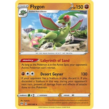 Flygon 91/189 - SWSH03 Darkness Ablaze