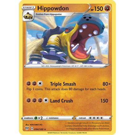 Hippowdon 94/189 - SWSH03 Darkness Ablaze