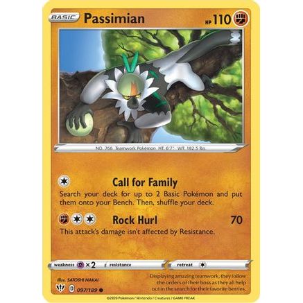 Passimian 97/189 - SWSH03 Darkness Ablaze Reverse Holofoil