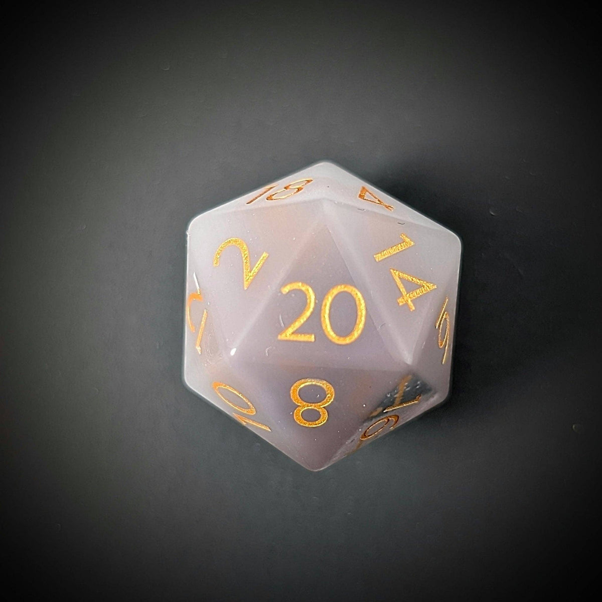 Gray Cat Eye - 7 Piece Polyhedral Gemstone Dice Set
