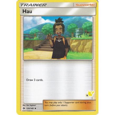 Hau - 120/149 (#13 Pikachu Stamped) - Battle Academy
