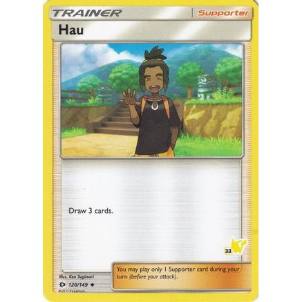 Hau - 120/149 (#33 Pikachu Stamped) - Battle Academy