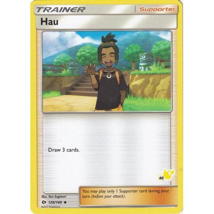 Hau - 120/149 (#42 Pikachu Stamped) - Battle Academy