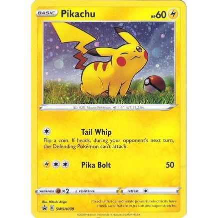 Pikachu - SWSH039 SWSH039/307 - SWSH Sword & Shield Promo Cards Holofoil