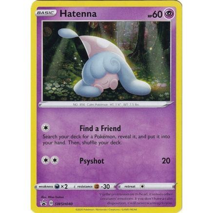 Hatenna - SWSH040 SWSH040/307 - SWSH Sword & Shield Promo Cards Holofoil