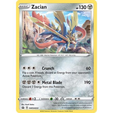 Zacian - SWSH033 SWSH033/307 - SWSH Sword & Shield Promo Cards Holofoil