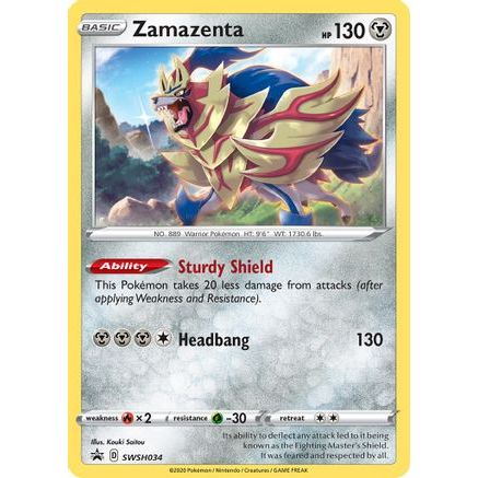 Zamazenta - SWSH034 SWSH034/307 - SWSH Sword & Shield Promo Cards Holofoil