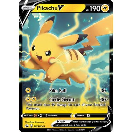 Pikachu V - SWSH063 SWSH063/307 - SWSH Sword & Shield Promo Cards Holofoil
