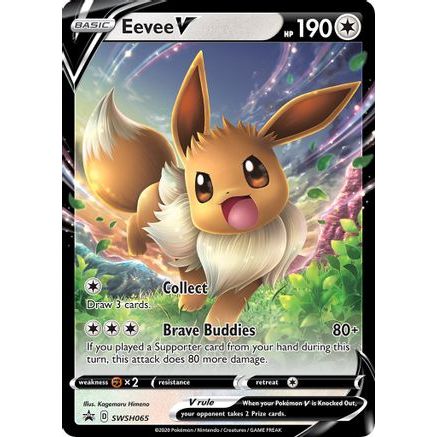Eevee V - SWSH065 SWSH065/307 - SWSH Sword & Shield Promo Cards Holofoil