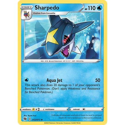 Sharpedo 12/73 - Champions Path Reverse Holofoil