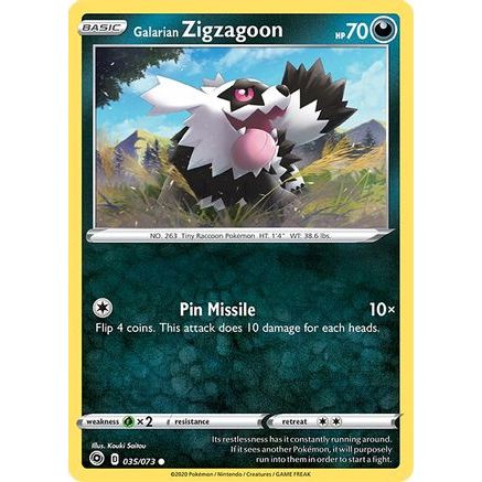 Galarian Zigzagoon 35/73 - Champions Path Reverse Holofoil
