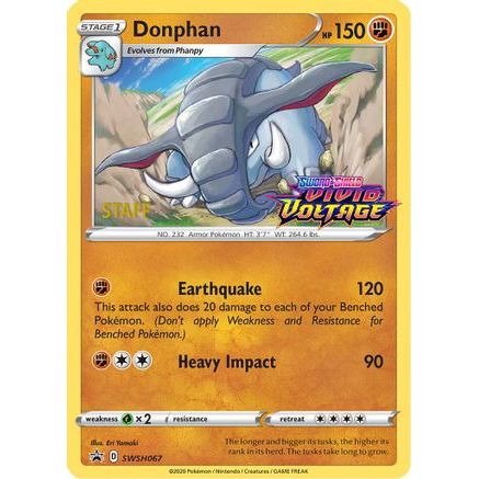 Donphan - SWSH067 (Prerelease) [Staff] SWSH067 - SWSH Sword & Shield Promo Cards Holofoil