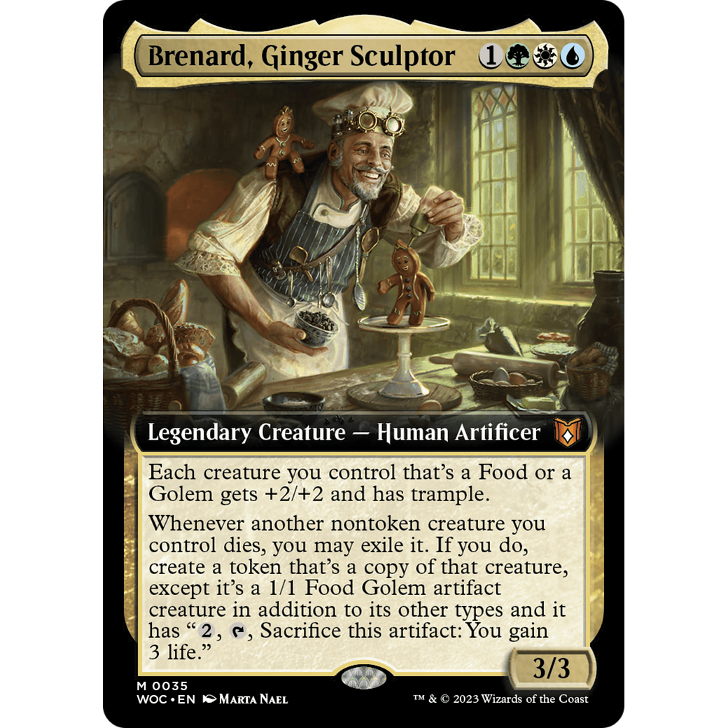 Brenard, Ginger Sculptor (WOC-035) - Wilds of Eldraine Commander: (Extended Art) Foil