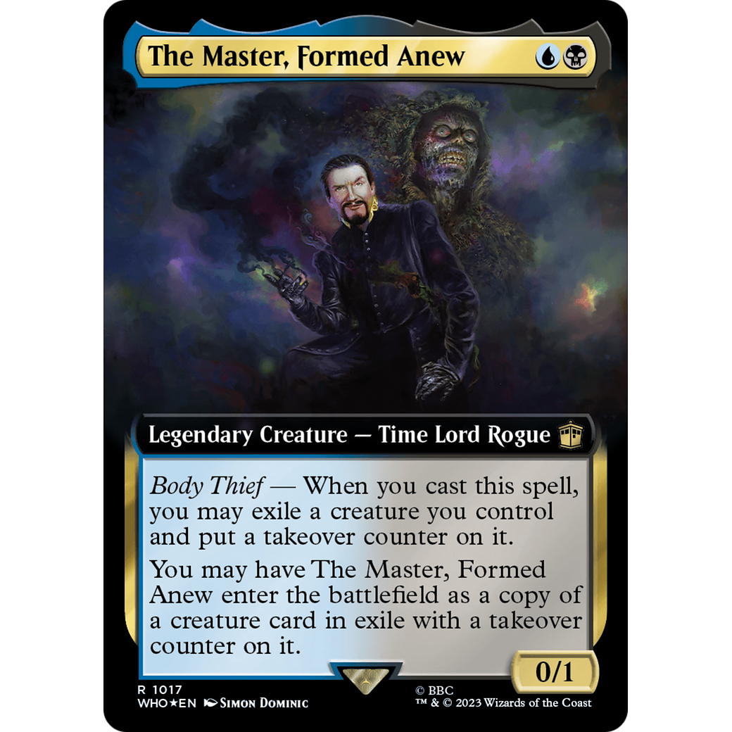 The Master, Formed Anew (Extended Art) (Surge Foil) (WHO-1017) - Doctor Who: (Extended Art) Foil