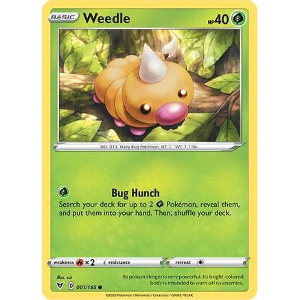 Weedle 1/185 - SWSH04 Vivid Voltage Reverse Holofoil