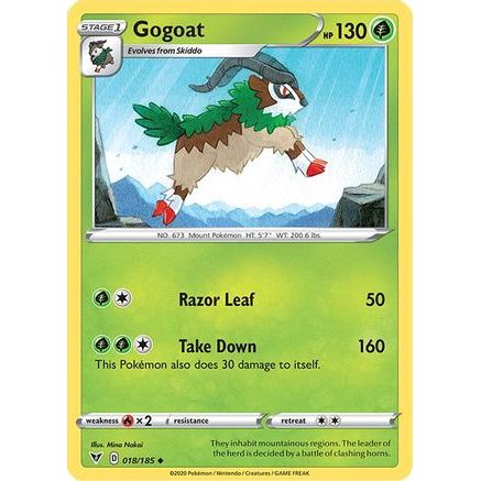 Gogoat 18/185 - SWSH04 Vivid Voltage Reverse Holofoil