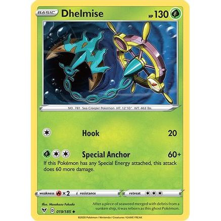 Dhelmise 19/185 - SWSH04 Vivid Voltage Reverse Holofoil