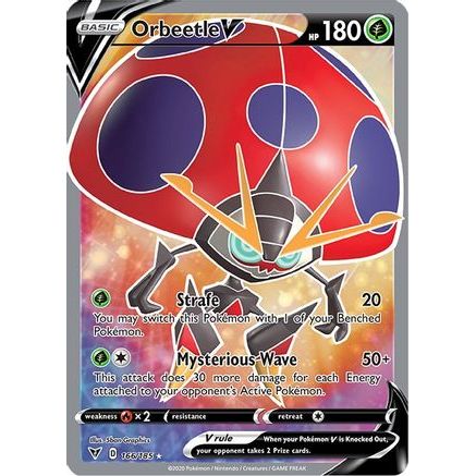 Orbeetle V (Full Art) 166/185 - SWSH04 Vivid Voltage Holofoil