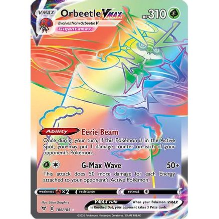 Orbeetle VMAX (Secret) 186/185 - SWSH04 Vivid Voltage Holofoil
