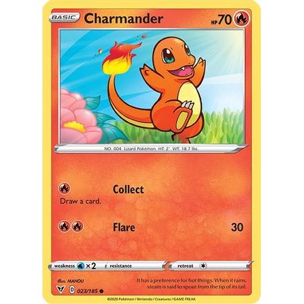 Charmander 23/185 - SWSH04 Vivid Voltage Reverse Holofoil