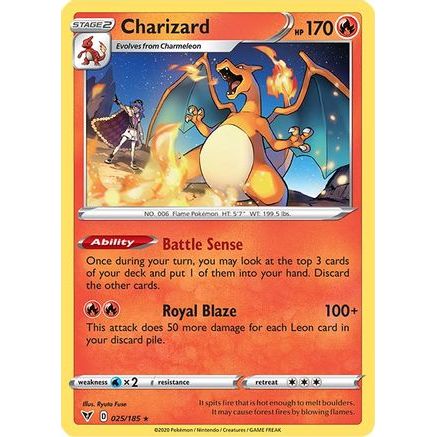 Charizard 25/185 - SWSH04 Vivid Voltage Reverse Holofoil